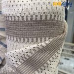 طرحدار هندی طرح میسونی رنگ کرم طبیعی