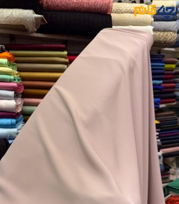 پارچه مجلسی کرپ ساده اندونزی رنگ صورتی پنککی