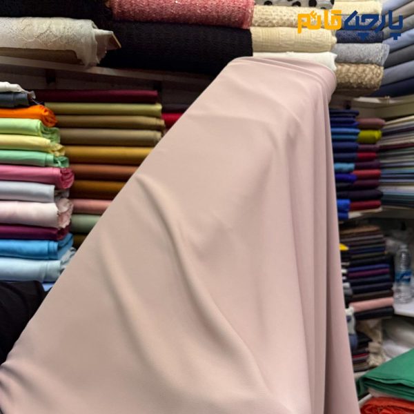 پارچه مجلسی کرپ ساده اندونزی رنگ صورتی پنککی