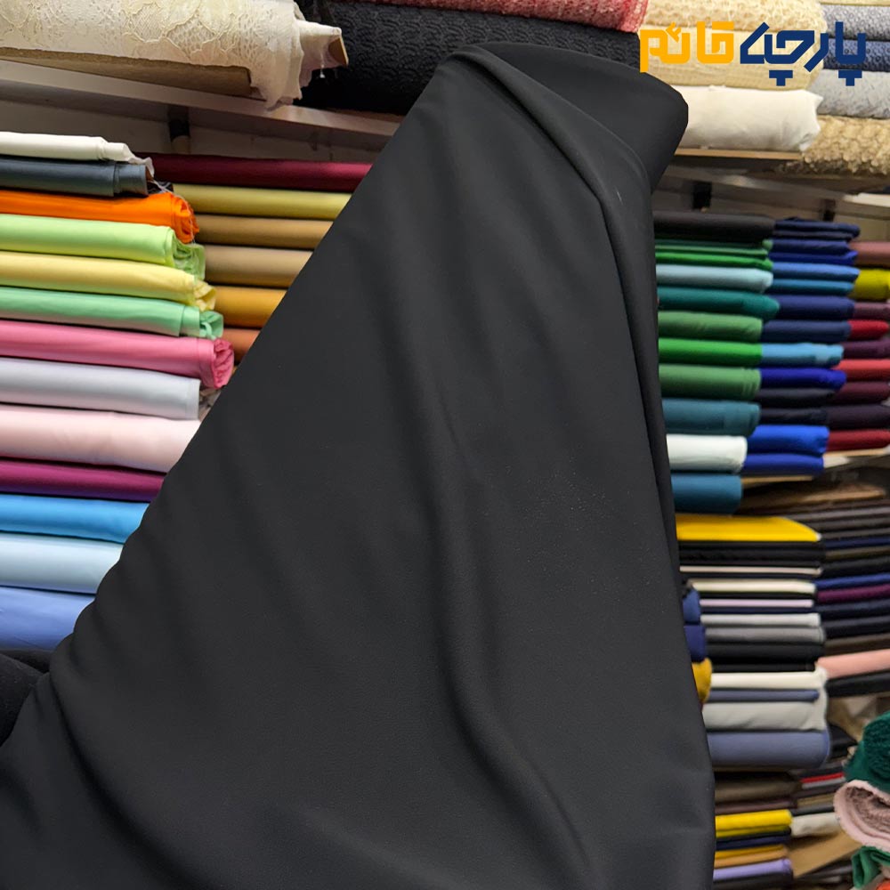 پارچه مجلسی کرپ ساده اندونزی رنگ مشکی عرض ۱۵۰