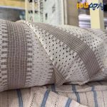 طرحدار هندی طرح میسونی رنگ کرم طبیعی