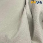 پارچه بهاره تابستانه لینن سفارشی ساده رنگ زیتونی طوسی( سیرون) عرض ۱۵۰