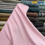 پارچه بهاره تابستانه لینن ساده سفارشی رنگ صورتی آدامسی روشن عرض ۱۴۵