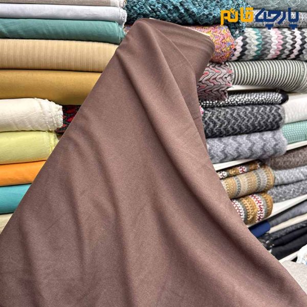 پارچه بهاره تابستانه لینن ساده سفارشی رنگ قهوه ای سوخته عرض ۱۴۵