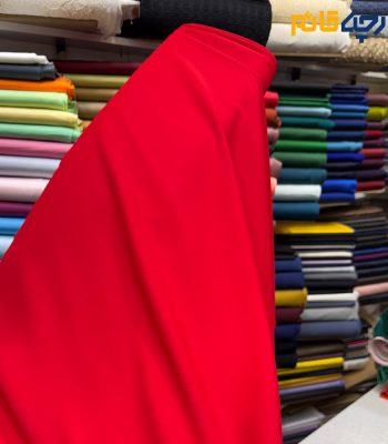 پارچه مجلسی کرپ ساده اندونزی رنگ قرمز (ماتیکی) عرض ۱۵۰