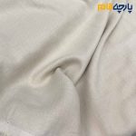 پارچه بهاره تابستانه لینن ساده رنگ کرم استخونی متوسط عرض ۱۵۰
