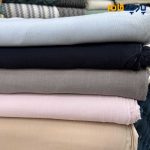 پارچه لینن ساده کرشه رنگ آبی روشن