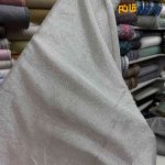 پارچه مجلسی تور کتان لمه بافت رنگ سفیدطوسی روشن