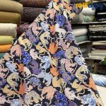 پارچه لینن طرحدار ریکو نخ ایتالیایی طرح بربی خاص رنگی