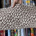 جین طرحدار سنگشور طرح خاص سفید (آفوایت)طرح قهوه ای پلنگی