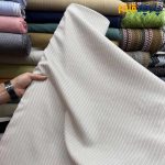 لینن طرحدار طرح از خود راه راه رنگ سبز کرم متوسط عرض 150 کد 12340