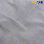 پارچه لینن ساده کرشه رنگ طوسی روشن