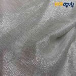 پارچه مجلسی تور کتان لمه بافت رنگ سفیدطوسی روشن
