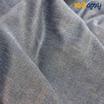 پارچه مجلسی تور کتان لمه بافت رنگ سرمه ای نقره ای