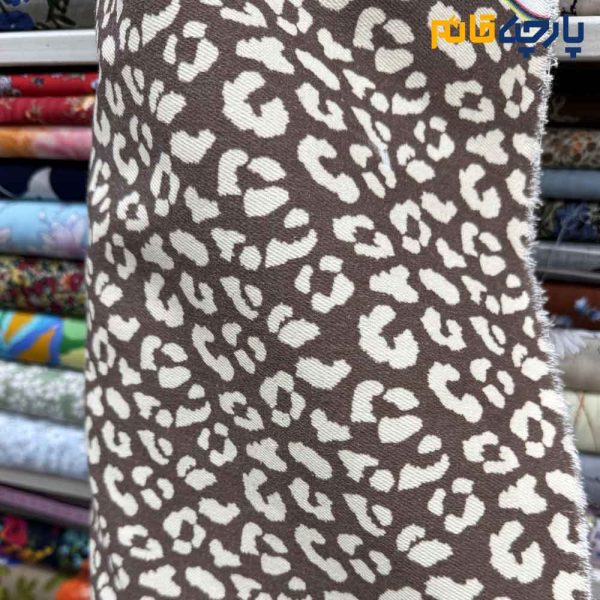 جین طرحدار سنگشور طرح خاص سفید (آفوایت)طرح قهوه ای پلنگی