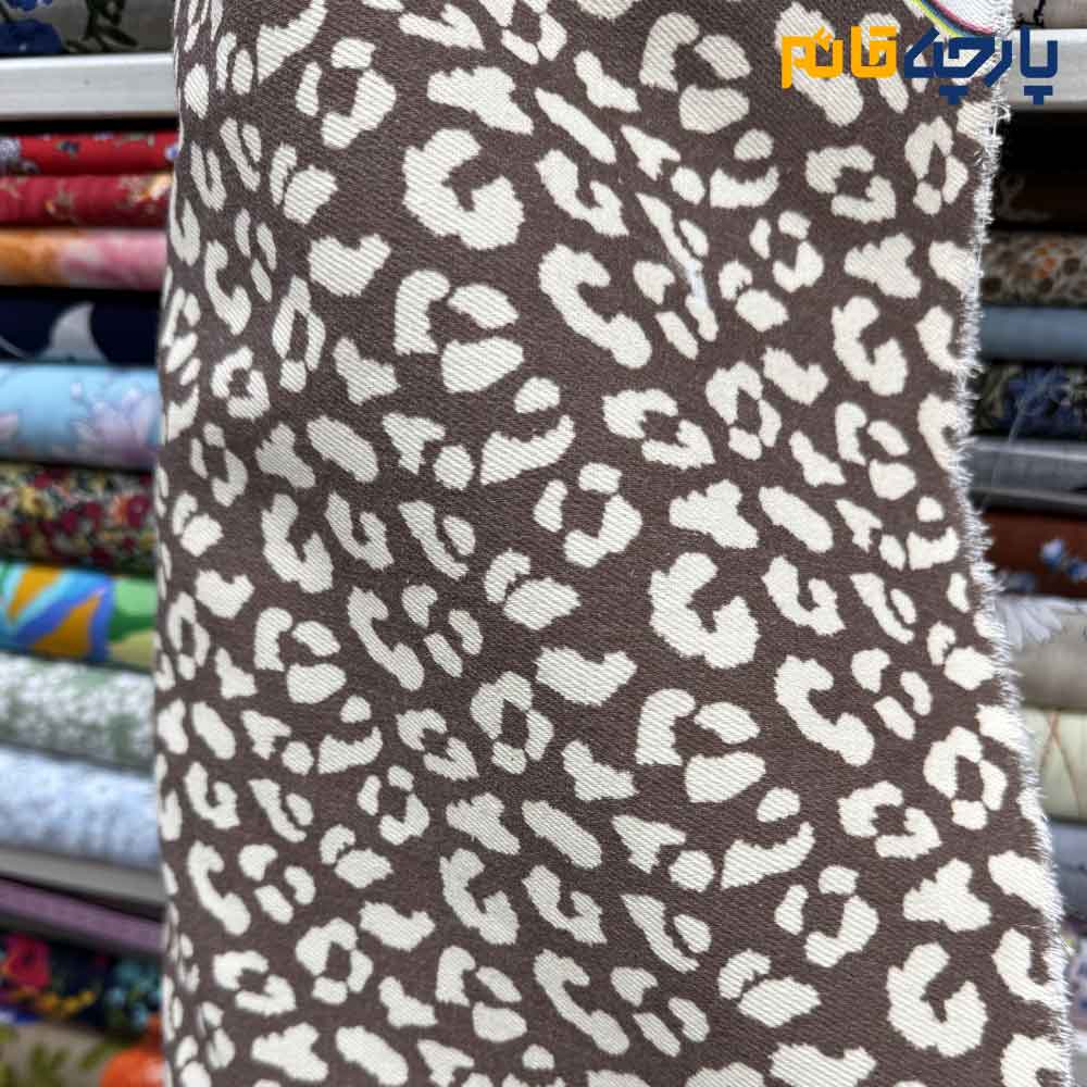 جین طرحدار سنگشور طرح خاص سفید (آفوایت)طرح قهوه ای پلنگی