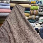 پارچه مجلسی تور کتان خاص کره ای قهوه ای متوسط