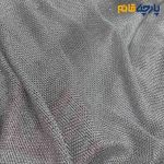 پارچه مجلسی دانتل لمه ایتالیایی رنگ طوسی نقره ای