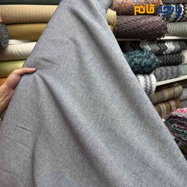 پارچه بهاره و تابستانه لینن طرحدار جناقی ۲ رو رنگ نسکافه ای کرم روسن