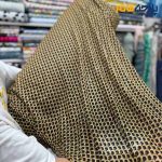 پارچه بهاره و تابستانه میسونی طرح ریز طلایی مشکی