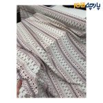 پارچه بهاره و تابستانه کرپ نخ زمینه کرم طرح ریز