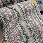 پارچه بهاره و تابستانه میسونی طرح متوسط سبز و صورتی