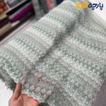 پارچه بهاره و تابستانه میسونی طرح ریز رنگ سبز نعنایی (مینت)