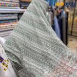 پارچه بهاره و تابستانه میسونی طرح ریز رنگ سبز نعنایی (مینت)