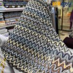 پارچه بهاره و تابستانه میسونی طرح متوسط رنگ لیمویی آبی