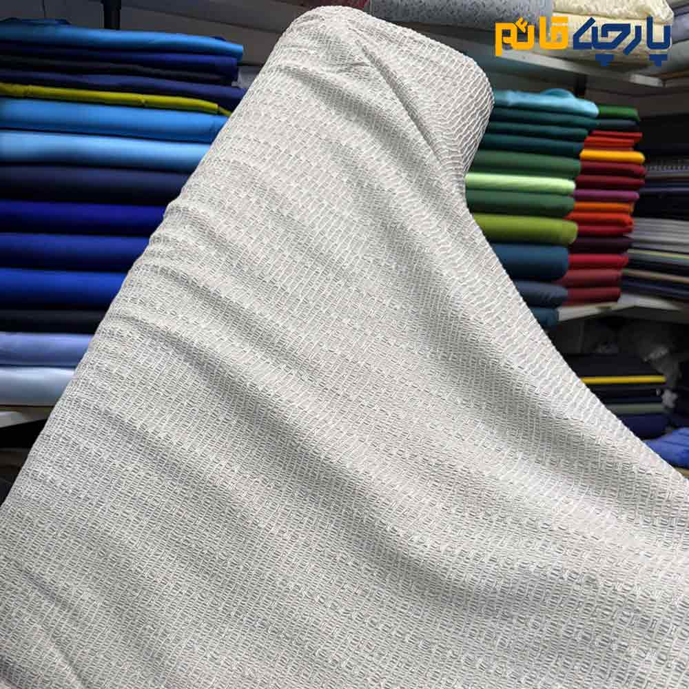 پارچه مجلسی ژاکارد بیسیک رنگ طوسی راه مخمل