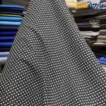 پارچه پاییزه و زمستانه شانل پشمی سفید مشکی طرح ریز