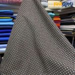 پارچه پاییزه و زمستانه شانل پشمی طلایی مشکی طرح ریز