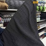 پارچه بهاره و تابستانه لینن کوک‌دوزی مشکی
